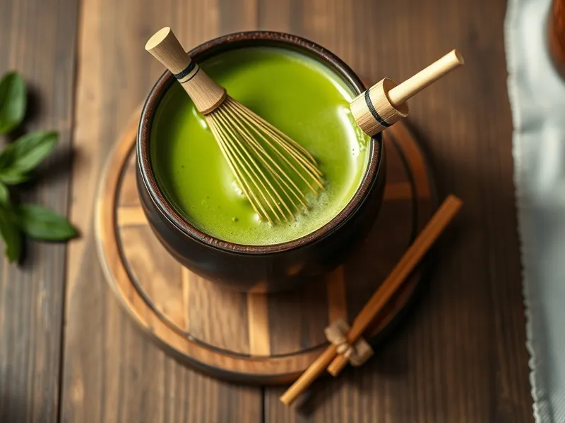 Matcha Schale mit Chasen Bambusbesen Schweiz