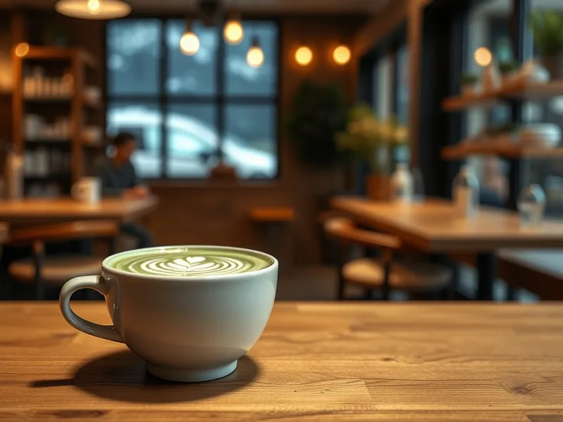 Matcha Latte in Schweizer Cafe